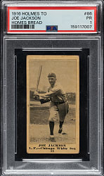 Newly Discovered 1916 Holmes to Homes Bread #86 Joe Jackson PSA POOR 1 - The Only PSA-Graded Example!