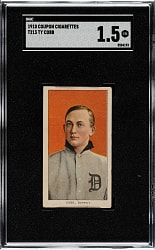 1910 T213 Coupon Cigarettes (Type 1) Ty Cobb Portrait SGC FAIR 1.5