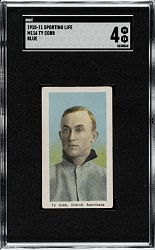 1910-1911 M116 Sporting Life Ty Cobb Blue Background SGC VG/EX 4