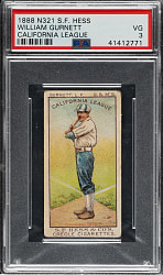 1888 N321 S. F. Hess Creole California League William Gurnett PSA VG 3