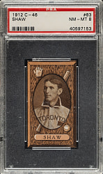 1912 C46 Imperial Tobacco #83 Al Shaw PSA NM-MT 8 -1 of 2 - Highest Graded!