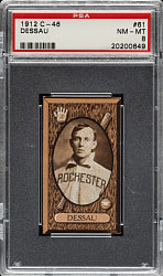 1912 C46 Imperial Tobacco #61 Rube Dessau PSA NM-MT 8 -1 of 2 - Highest Graded!