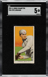 1909-1911 T206 White Border Vive Lindaman SGC EX 5 - Brown Hindu Back - 1 of 1 - Highest Graded!