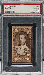 1912 C46 Imperial Tobacco #39 Shadow Carroll PSA NM+ 7.5