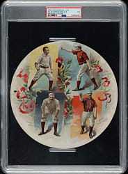1889 A35 Goodwin Round Album Page with Ewing, Keefe, Ward, and Welch PSA POOR 1 - The ONLY Graded Example!