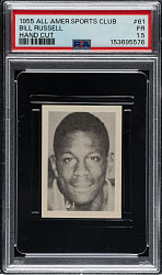 1955 All American Sports Club Basketball #61 Bill Russell Rookie PSA FAIR 1.5
