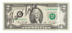Warren Buffet Signed $2 Bill - JSA