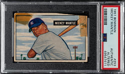 1951 Bowman #253 Mickey Mantle Rookie - PSA