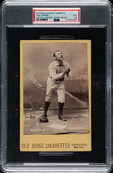 1889 N173 Old Judge Cabinet Joe Visner PSA VG+ 3.5 - The Only PSA-Graded Example!