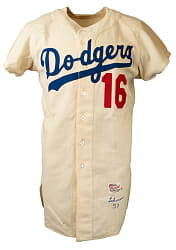 1957 Ken Lehman Brooklyn Dodgers Game-Used Home Jersey MEARS A8