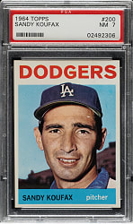 1964 Topps #200 Sandy Koufax PSA NM 7