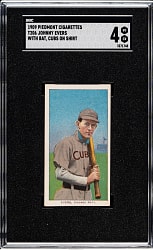 1909-1911 T206 White Border Johnny Evers with Bat, Cubs on Shirt SGC VG/EX 4