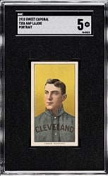 1909-1911 T206 White Border Nap Lajoie Portrait SGC EX 5