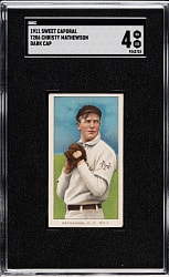 1909-1911 T206 White Border Christy Mathewson Dark Cap SGC VG/EX 4