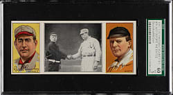 1912 T202 Hassan Triple Folder "Just Before the Battle" Roger Bresnahan/John McGraw SGC EX 60