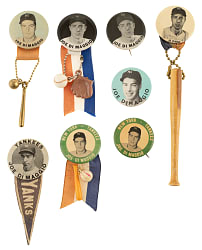 1940s to 1950s Joe DiMaggio Pin Collection (8)