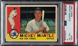1960 Topps #350 Mickey Mantle PSA VG-EX 4