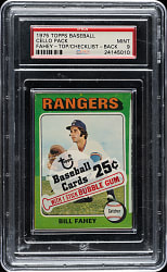 1975 Topps Unopened Cello Pack PSA MINT 9