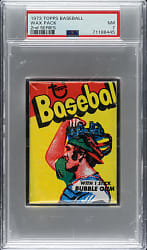 1973 Topps Second Series Unopened Wax Pack PSA NM 7 (Catcher Wrapper)