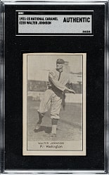 1921-1923 E220 National Caramel Walter Johnson - SGC Authentic