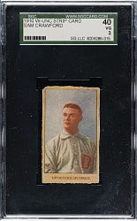 1910 W-UNC Strip Card Sam Crawford SGC VG 40 - 1 of 1 - Highest Graded!