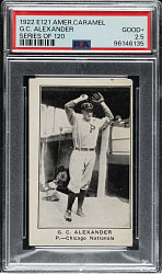 1922 E121 American Caramel (Series of 120) Grover Alexander PSA GOOD+ 2.5