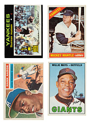 1948 to 1976 Topps and Bowman Hall of Famers and Stars Shoebox Collection (254) Including Mantle, Mays, and Clemente