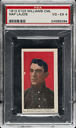 1910 E103 Williams Caramel Nap Lajoie PSA VG-EX 4