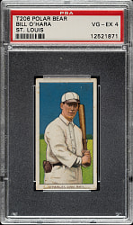1909-1911 T206 White Border Bill O'Hara St. Louis Variation PSA VG-EX 4