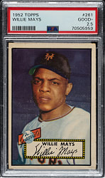 1952 Topps #261 Willie Mays PSA GOOD+ 2.5