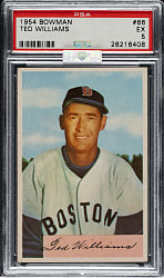 1954 Bowman #66 Ted Williams PSA EX 5 (MBA Silver Diamond)