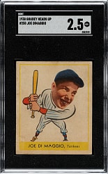 1938 R323 Goudey "Heads-Up" #250 Joe DiMaggio SGC GOOD+ 2.5