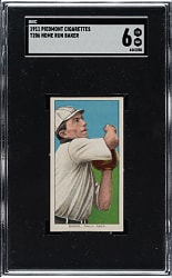 1909-1911 T206 White Border Home Run Baker SGC EX/NM 6