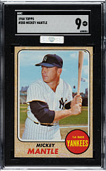 1968 Topps #280 Mickey Mantle SGC MINT 9 (MBA Silver Diamond) - Highest Graded!