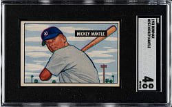 1951 Bowman #253 Mickey Mantle Rookie SGC VG/EX 4