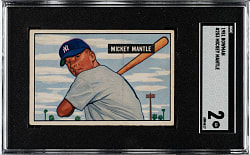 1951 Bowman #253 Mickey Mantle Rookie SGC GOOD 2