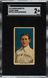 1914 T213 Coupon Cigarettes (Type 2) Hal Chase Buffalo Portrait SGC GOOD 2
