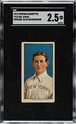 1914 T213 Coupon Cigarettes (Type 2) Hal Chase Chicago Portrait SGC GOOD+ 2.5
