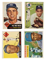 1953 to 1958 Topps and Bowman Shoebox Collection (762) Including 43 Hall of Famers