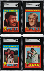 1971 Topps Football Near-Complete Set (234/263) Including #156 Terry Bradshaw Rookie SGC EX/NM+ 6.5 Plus 463 Duplicates