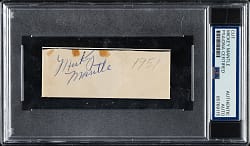Circa 1950s Mickey Mantle Cut Signature - PSA/DNA and JSA