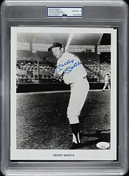 Mickey Mantle Signed New York Yankees 4 x 5 Photo PSA/DNA GEM MINT 10