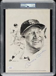 Mickey Mantle Signed 1967-73 Equitable Life Assurance Sports Hall of Fame Print- PSA/DNA
