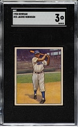 1950 Bowman #22 Jackie Robinson SGC VG 3