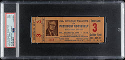 October 28, 1944 Franklin D. Roosevelt Presidential Address Full Ticket PSA GOOD 2