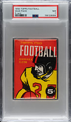 1958 Topps Football Unopened Five-Cent Wax Pack PSA NM 7
