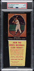 1958 Hires Root Beer #25 Willie Mays with Tab PSA VG-EX 4