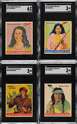 1933 R73 Goudey "Indian Gum" Collection (86) Including Geronimo, Buffalo Bill, and One "Series of 312 - White Background" Variation