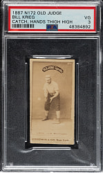 1887 N172 Old Judge Bill Krieg PSA VG 3
