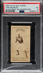 1887 N172 Old Judge Tom Deasley PSA VG 3